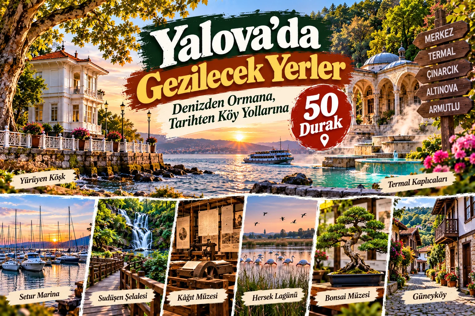 50 Places to Visit in Yalova: Coastlines, Forests, Historic Buildings and Village Roads