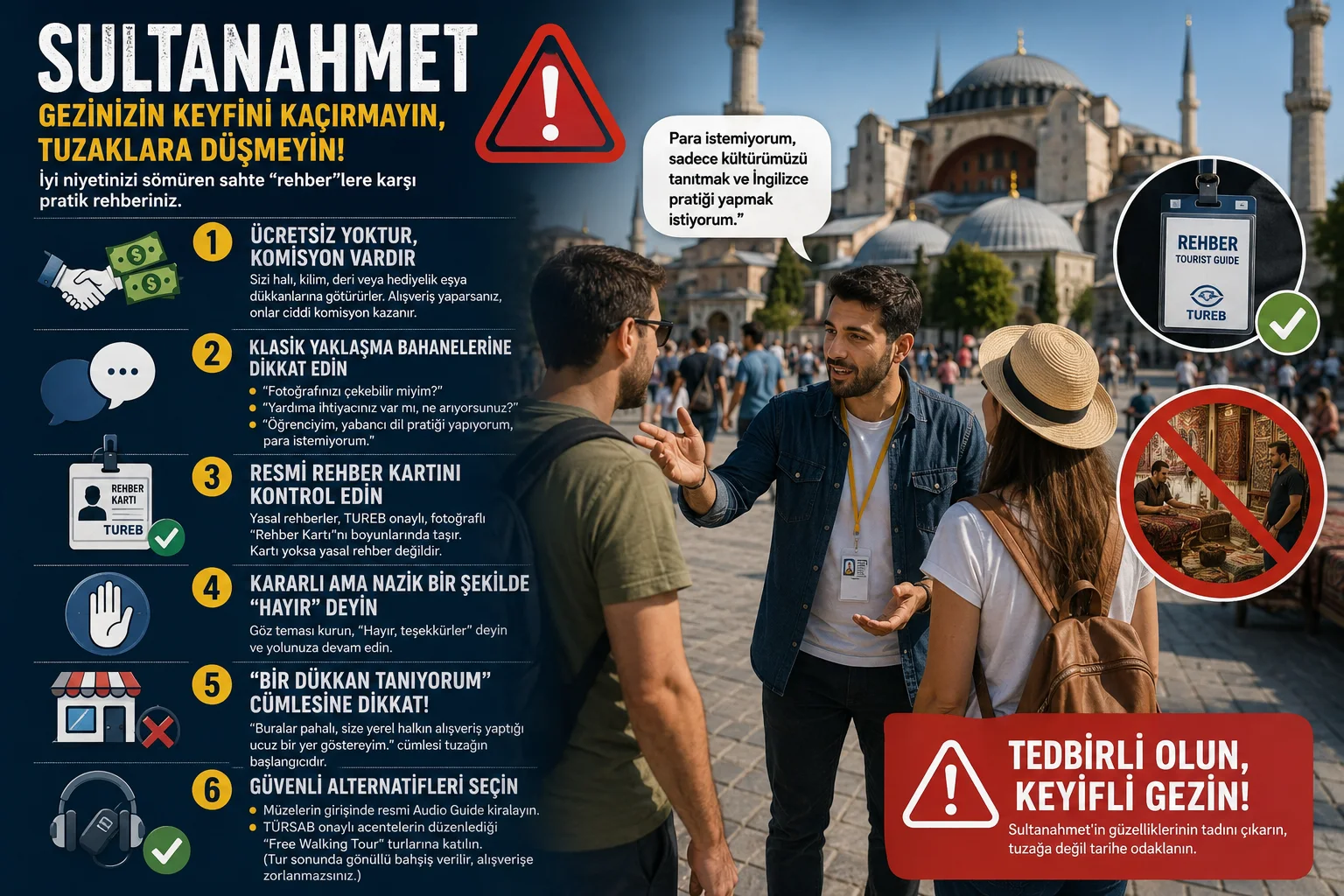 Sultanahmet Scams: How to Spot Fake "Free Tour Guides" in Istanbul