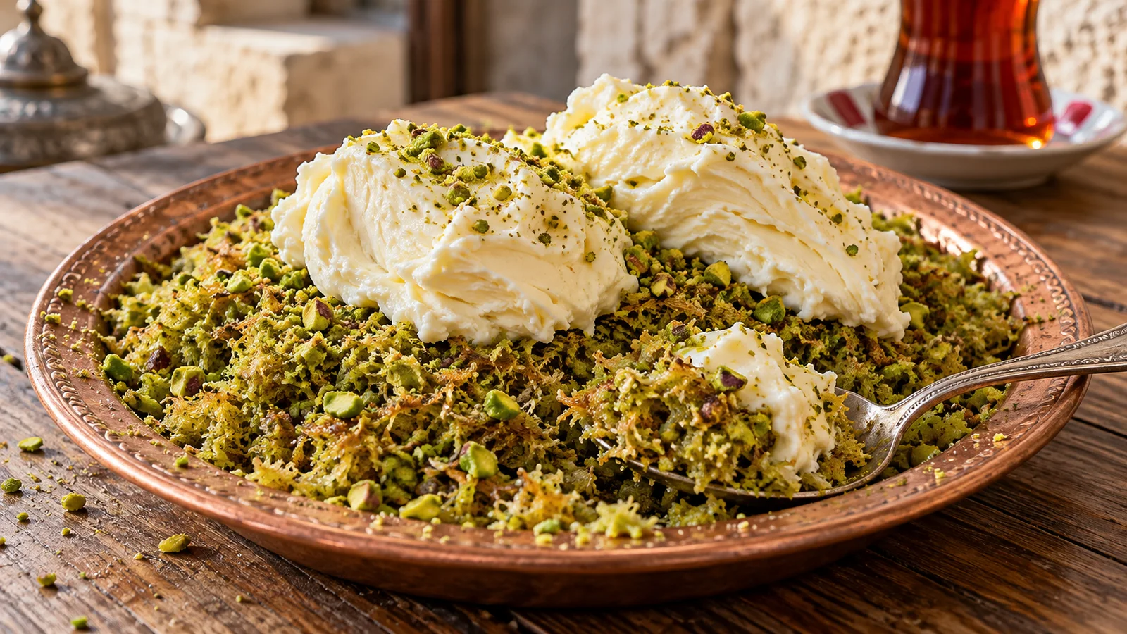 Cennet Çamuru: Turkish Pistachio and Shredded Pastry Dessert