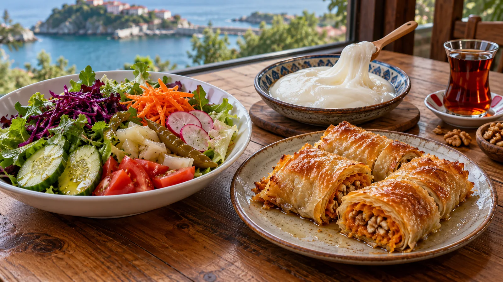 Famous Flavours of Bartın: A Colourful Salad, Walnut-Filled Pumpkin Pastry and White Ağda